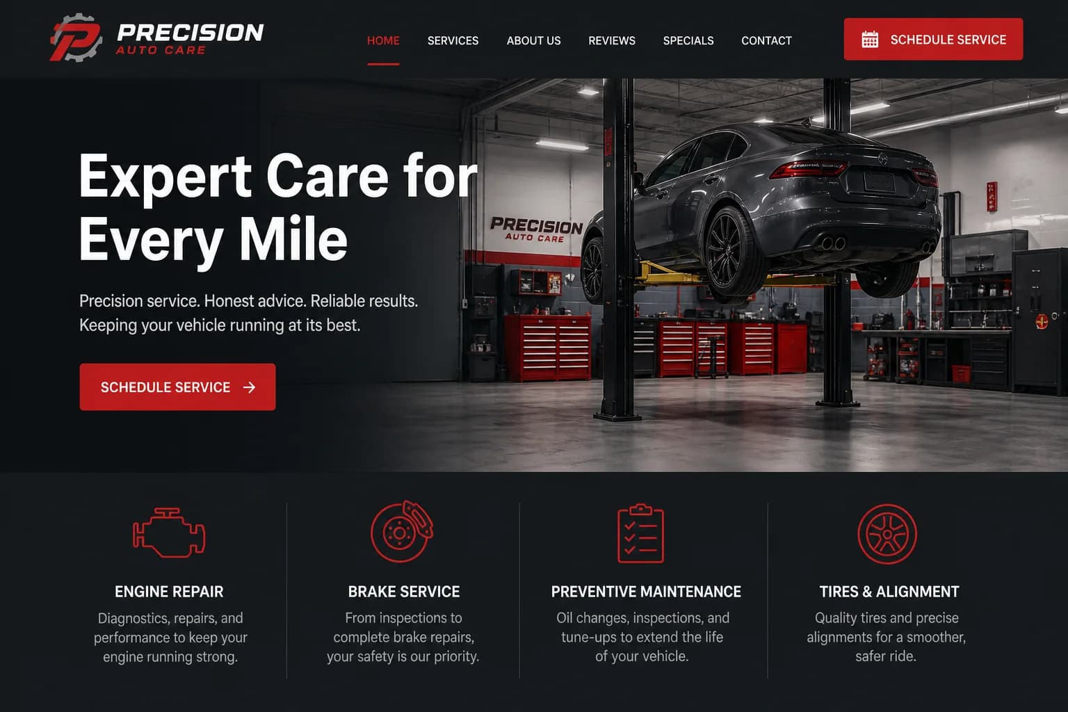 Precision Auto Care — a Refit website